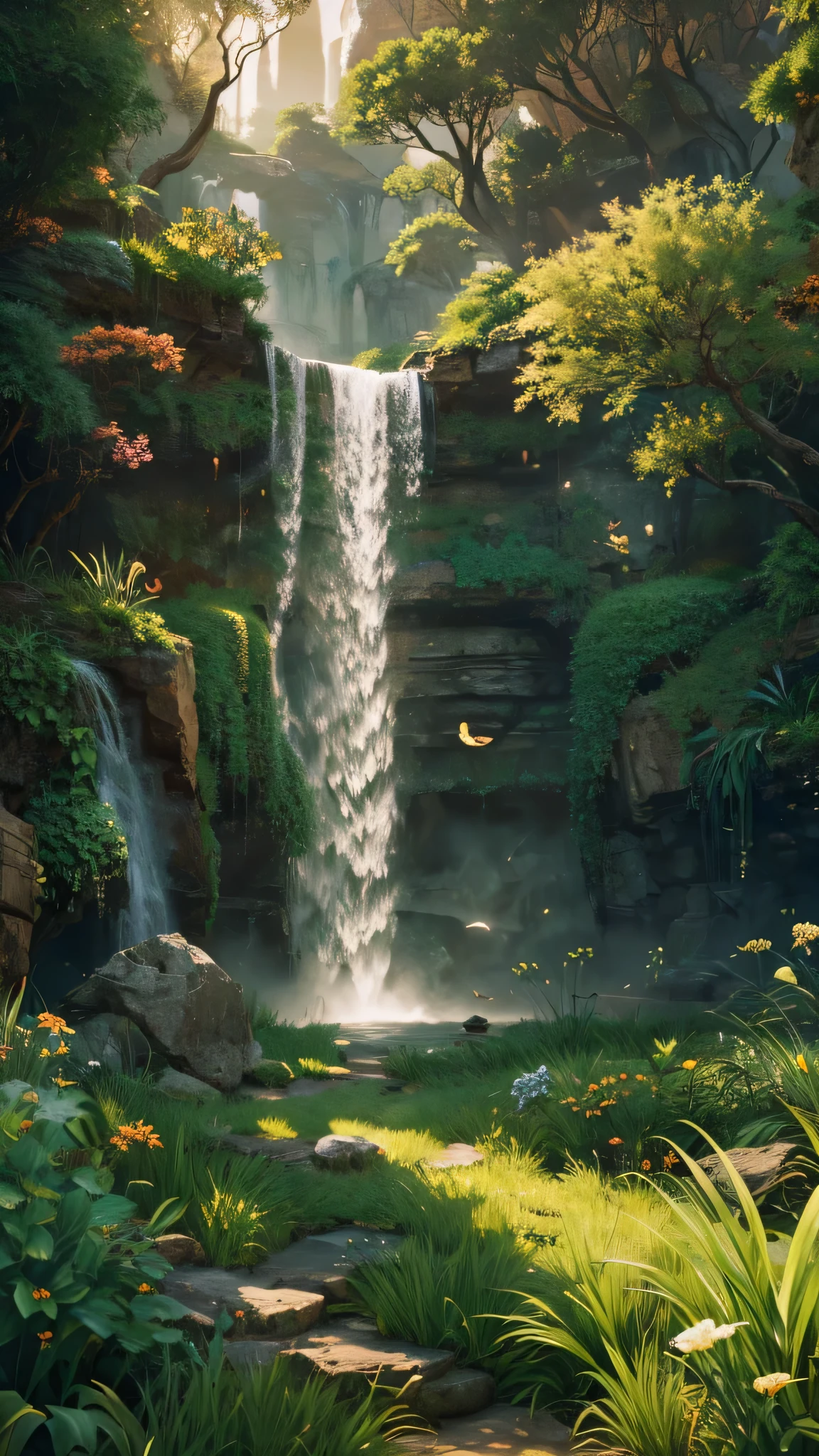 works of art, better quality, (Highly detailed Unity 8K CG wallpaper) (better quality), (best illustrations), (best shadow) nature&#39, blue sea,delicate leaves, Petals of various colors scatter in the air, Tracking Lights, Super detailed ,Riding HONDA Rothmans