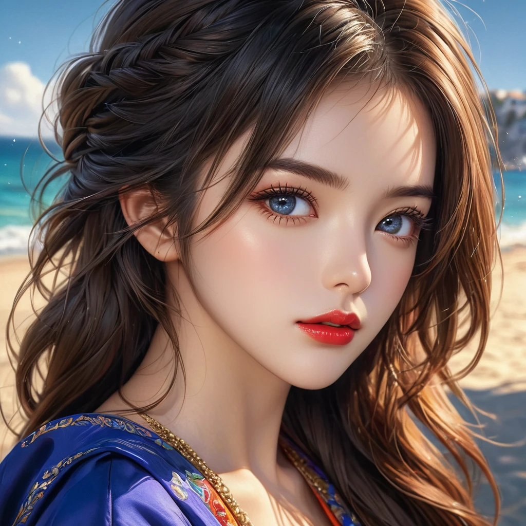 (best quality,8k,hyperrealism:1.2),vibrant colors, sharp focus, insanely detailed, studio lighting, ultra-fine painting, hair blowing in the wind, stunningly realistic eyes and lips, perfect facial proportions, meticulous skin texture, long eyelashes, expressive emotions, elaborate background, impeccable clothing and accessories, accurate shadows and highlights, highly realistic lighting and reflections, immaculate attention to detail,2 girls,((2k5)) style, hyper realistic photo, vibrant colors, 16k