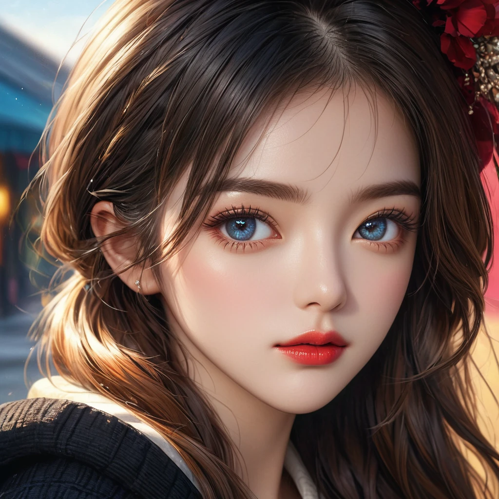 (best quality,8k,hyperrealism:1.2),vibrant colors, sharp focus, insanely detailed, studio lighting, ultra-fine painting, hair blowing in the wind, stunningly realistic eyes and lips, perfect facial proportions, meticulous skin texture, long eyelashes, expressive emotions, elaborate background, impeccable clothing and accessories, accurate shadows and highlights, highly realistic lighting and reflections, immaculate attention to detail,2 girls,((2k5)) style, hyper realistic photo, vibrant colors, 16k