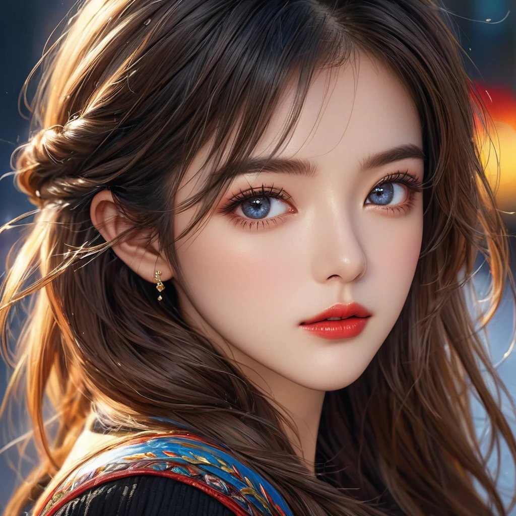 (best quality,8k,hyperrealism:1.2),vibrant colors, sharp focus, insanely detailed, studio lighting, ultra-fine painting, hair blowing in the wind, stunningly realistic eyes and lips, perfect facial proportions, meticulous skin texture, long eyelashes, expressive emotions, elaborate background, impeccable clothing and accessories, accurate shadows and highlights, highly realistic lighting and reflections, immaculate attention to detail,2 girls,((2k5)) style, hyper realistic photo, vibrant colors, 16k