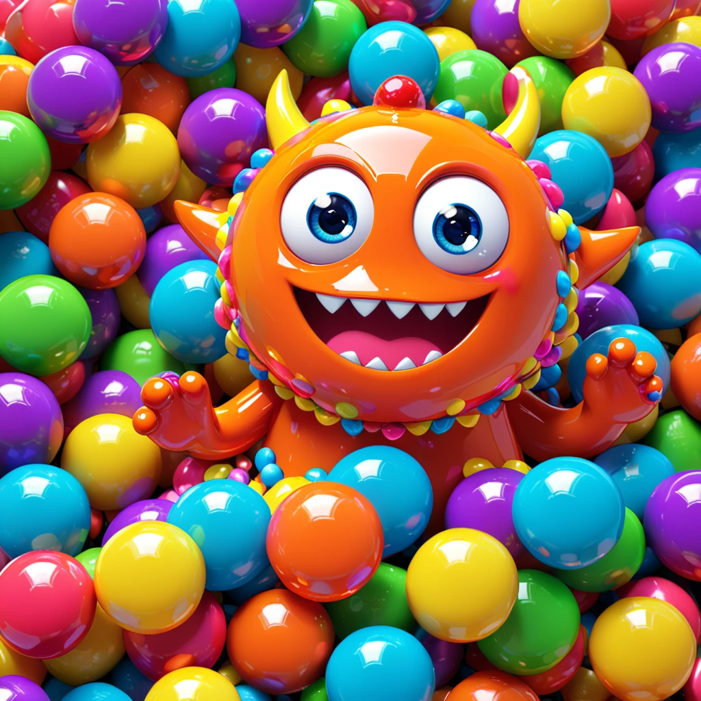 Candy Monster
A cute candy monster with big eyes and a colorful, glossy body, happily playing in a candyland. The cartoon character is designed in the style of Pixar animation studio, created using C4D software. It has a vibrant color scheme and showcases a cheerful expression through a speech bubble. This lively scene adds sweetness to your mobile phone wallpaper. --ar 1:1 --v 6.0 --3D render