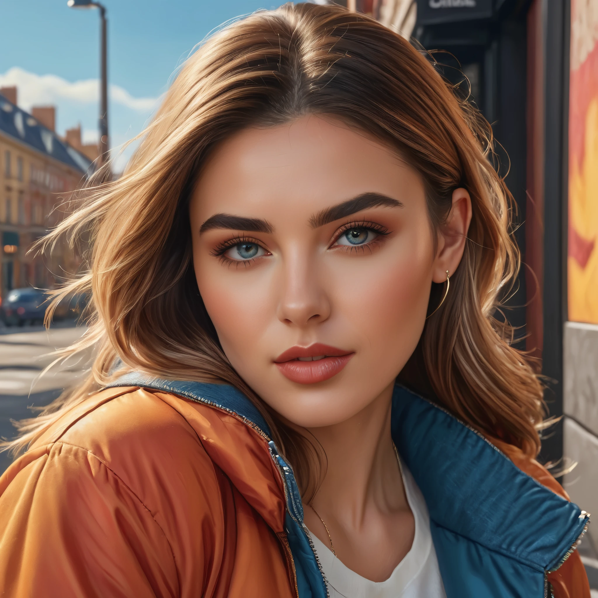 (best quality,8k,hyperrealism:1.2),vibrant colors, sharp focus, insanely detailed, studio lighting, ultra-fine painting, hair blowing in the wind, stunningly realistic eyes and lips, perfect facial proportions, meticulous skin texture, long eyelashes, expressive emotions, elaborate background, impeccable clothing and accessories, accurate shadows and highlights, highly realistic lighting and reflections, immaculate attention to detail,2 girls,((2k5)) style, hyper realistic photo, vibrant colors, 16k