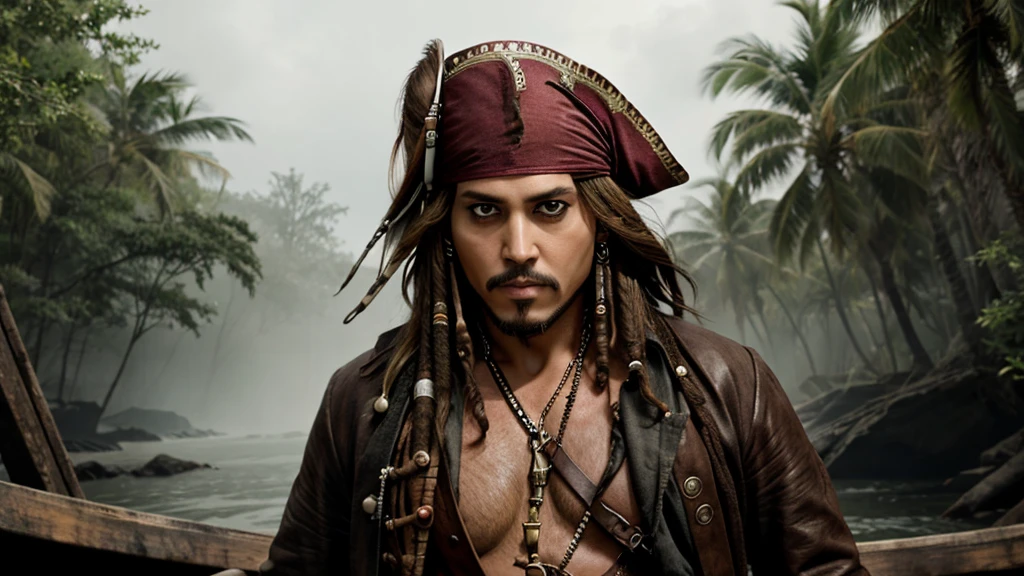 make a danger image using captain jack sparrow character
