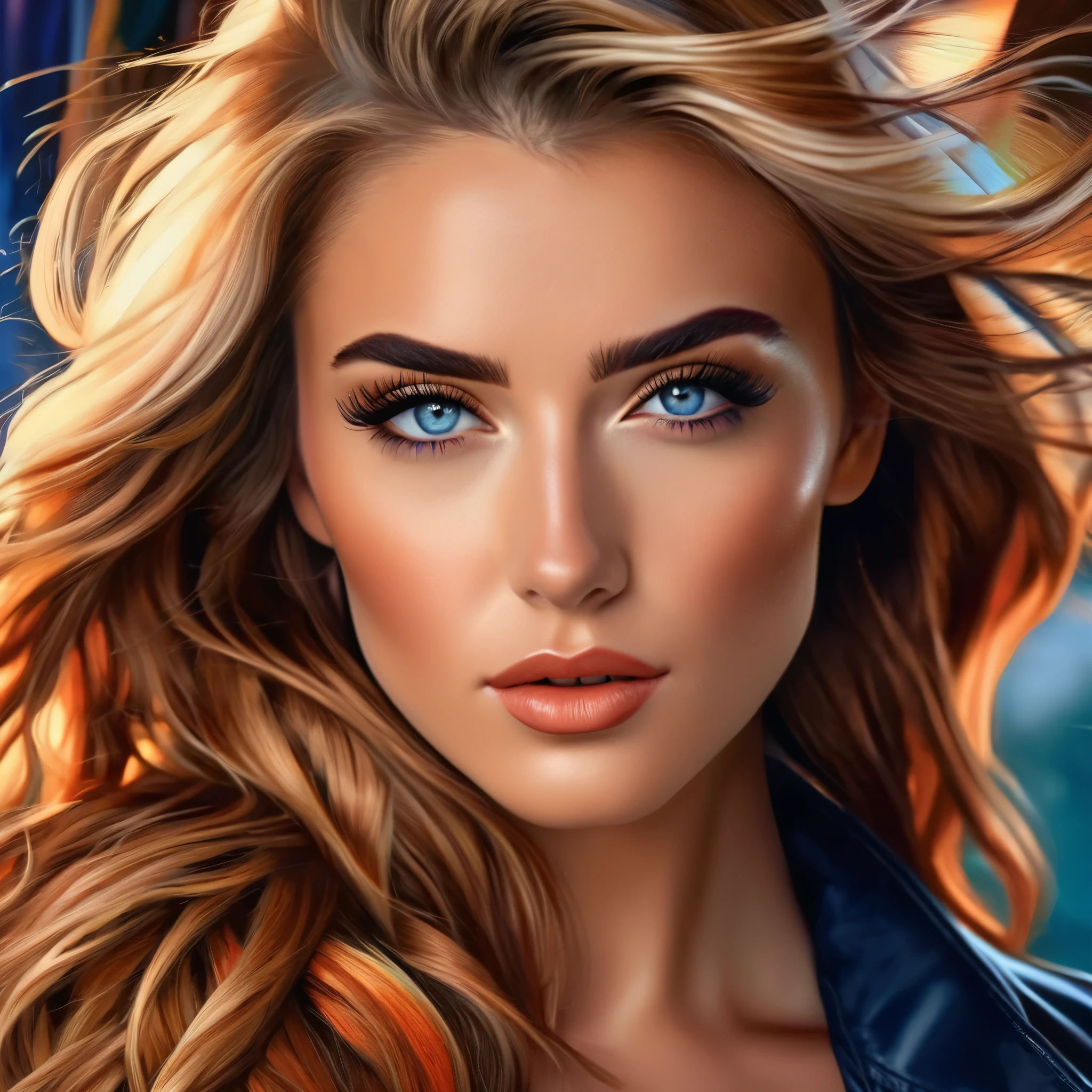 (best quality,8k,hyperrealism:1.2),vibrant colors, sharp focus, insanely detailed, studio lighting, ultra-fine painting, hair blowing in the wind, stunningly realistic eyes and lips, perfect facial proportions, meticulous skin texture, long eyelashes, expressive emotions, elaborate background, impeccable clothing and accessories, accurate shadows and highlights, highly realistic lighting and reflections, immaculate attention to detail,2 girls,((2k5)) style, hyper realistic photo, vibrant colors, 16k