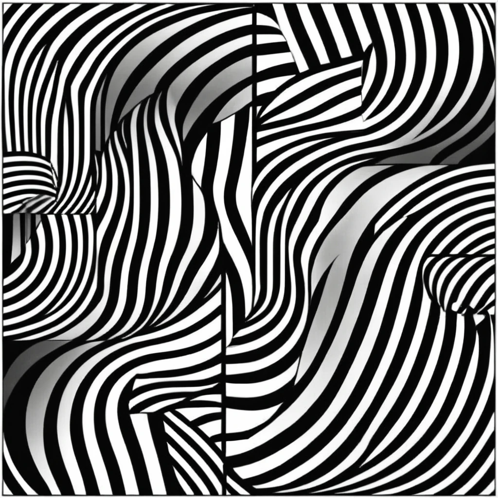 stripes Le Parc  a cross path with a black and white design abstraccion geometrica, stripes, lineas, patterns, black and white  