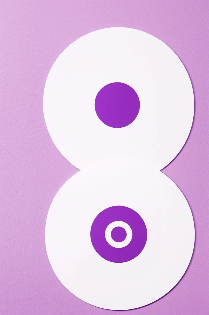 Create a circle where in the center is a purple figure with a white background, like a logo. 