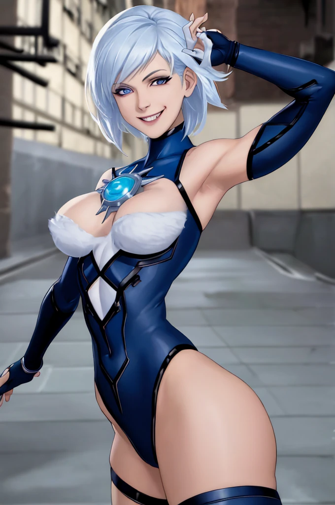 ((masterpiece,best quality)), absurdres, Killer_Frost_Assault_on_Arkham, solo, smiling, smug, looking at viewer, cowboy shot, cinematic composition, dynamic pose
