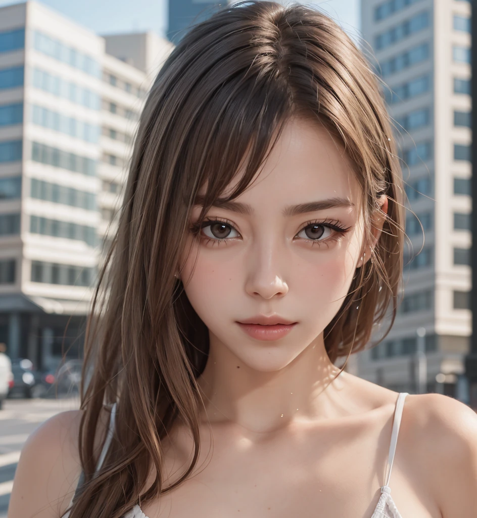 Sharp focus: 1.2, beautiful woman with perfect style: 1.4, slender, colorful, city, highly detailed face and skin textures, detailed eyes, double eyelids