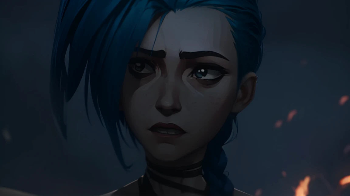(masterpiece, Best quality), 1 girl, crying, portrait, very sexy, full length (full body 1.1.), очень feminine, Bare breasts, Beautiful waist, gloomy composition, flame, fire, Flash, very beautiful, feminine, long hair, hair braided in long braids, very sexy, emphasis on the eyes, face accent, Beautiful face, Hands, Hair, Haired ponytail, tie ,red purple eyes, Джинкс crying, Blue cloud tattoo, (masterpiece, Best quality), Side lighting, beautiful detailed eyes, crazy face), (Best quality), (masterpiece), magic photography, Spectacular lighting, Photorealism, ultra detailed, интимная portraitная композиция, 1. 4,8 k UHD, aesthetic, Cd., A high resolution, 8 k, better lighting, Best shade, Ultra-HD, A high resolution, sharp focus, Complex background, Cinematic lighting, ((Landscape view)), 4K block, (better lighting), ((Cinematic lighting)),
