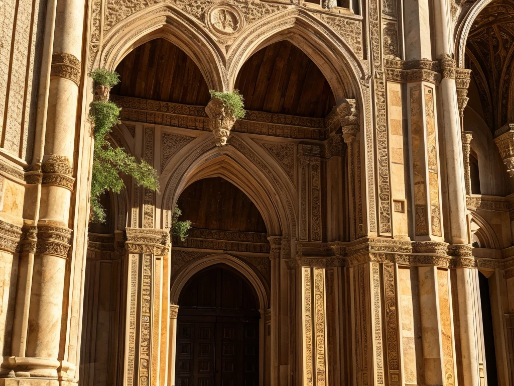 Detailed views reveal the intricate beauty of ancient stone structures, capturing the weathered surfaces of majestic buildings, intricate sculptures, and historical monuments. This stunning photograph showcases the intricate carvings and ornate details of each surface, with richly textured stone that gleams under the golden sunlight. Every crack and crevice tells a story of centuries past, inviting viewers to immerse themselves in the richness of history and architecture. The high definition quality of the image allows even the smallest details to come to life, making it a truly captivating and immersive visual experience.