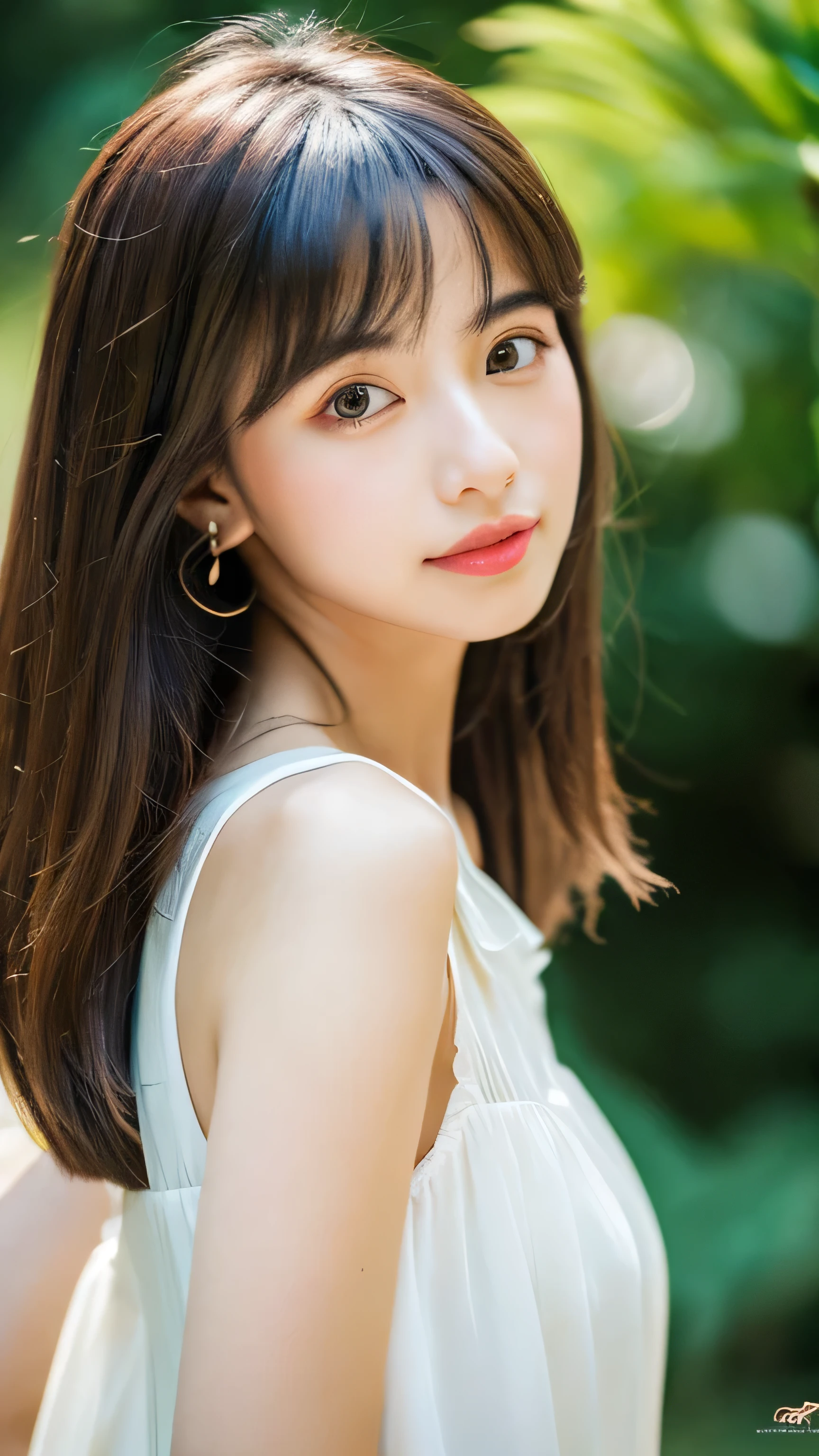 (Random Nationality):1.5, masterpiece, highest quality, 8k, 20th Generation, (Large Breasts:1.2), cute, alone, sad, close, cute, Girlish, Delicate girl, Pure beauty,  RAW Photos, Professional photography, Portraiture, Soft Light, Professional Lighting, Backlight, Upper Body, avert your eyes, Sophisticated, Film Grain, (Eyes and facial details:1.0), Beautiful straight hair, Hair swaying in the wind, Silk blouse, Random hairstyle