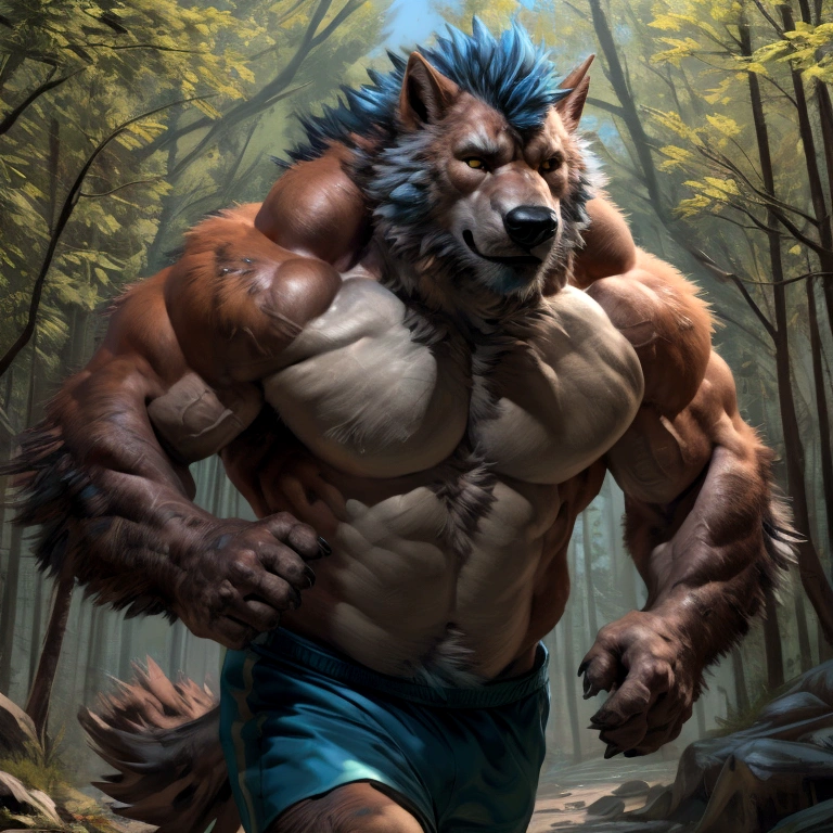 muscular feral:1.2 fat werewolf _akbal, posing for the camera. 4k, high resolution, best quality, perfect colors, perfect shadows, perfect lighting, posted on e621, blue pavo furry body, orange fur, white chest, black beard, feral wolf, werewolf, blue hair , cowboy male, adult, black eyes, realistic eyes, looking at camera, masculine, (muscular, dense build:1.4, muscular shoulders, strong pecs), correct anatomy, dad body, (photorealistic fur, detailed fur, epic, masterpiece:1.2), (detailed forest, jogging, sunshine:1.2), sexy shadows, (by echin, by Taran Fiddler, by takemoto arashi, by Traver009, by Juiceps), (detailed eyes:1.2), impressive physique, struggling, bothered face, exhausted, detailed yellow eyes, looking at camera, (close-up):1muscular feral:1.2 fat werewolf _akbal, posing for the camera. 4k, high resolution, best quality, perfect colors, perfect shadows, perfect lighting, posted on e621, blue pavo furry body, orange fur, white chest, black beard, feral wolf, werewolf, blue hair , cowboy male wolf , adult, black eyes, realistic eyes, looking at camera, masculine, (muscular, dense build:1.4, muscular shoulders, strong pecs), correct anatomy, dad body, (photorealistic fur, detailed fur, epic, masterpiece:1.2), (detailed forest, jogging, sunshine:1.2), sexy shadows, (by echin, by Taran Fiddler, by takemoto arashi, by Traver009, by Juiceps), (detailed eyes:1.2), impressive physique, struggling, bothered face, exhausted, detailed yellow eyes, looking at camera, (close-up):1