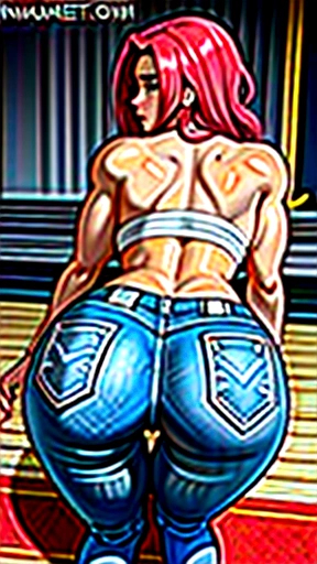 melhor qualidade:1.3), (qualidade 4K),yor, ((micro ripped lowrider jeans and a crop top)), nipples, ((Surprised))、(((blush))),(Sweat),((large udder))、(((big butts)))、thicc thighs, huge breasts, ((naked)),sagging breast, huge breasts、sexypose、lying back on、from behind、 sagging breast, huge breasts, 、huge ass, huge thighs, gigantic ass, pussy, toned ass, toned back, lying back on、from behind , posterior view、(onsen)