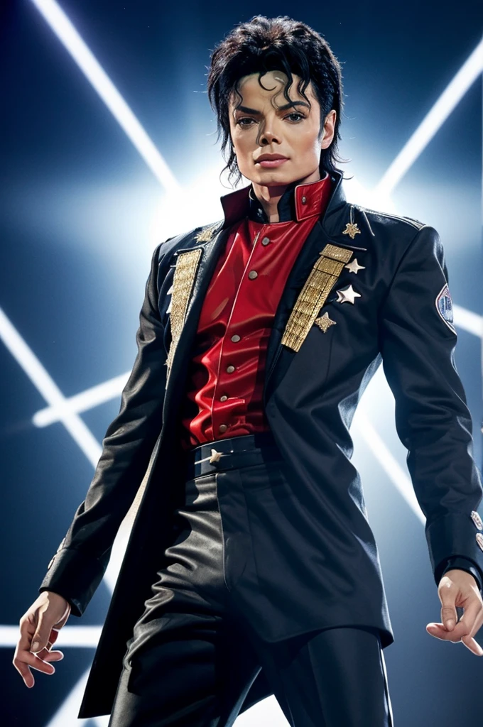 make an image of the Starboy cover of the weekend but instead of the weekend let it be Michael Jackson. the closest thing to the original