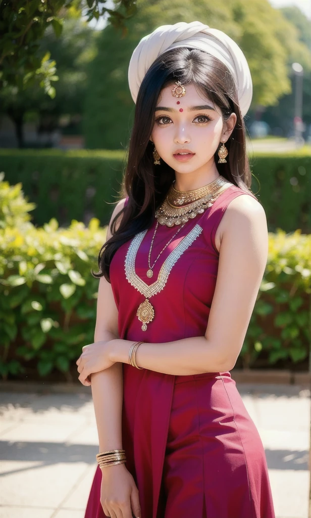 cute, ultra realistic, indian girl, 19 years old, ornamental, in a cute out fit