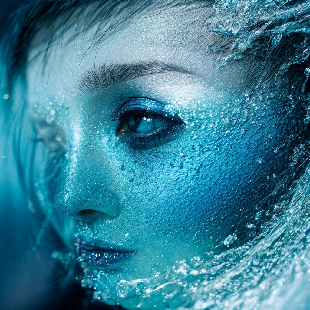 Employ a blend of realism and symbolism to evoke the emotional depth and themes of the lyrics. Use a cool color palette dominated by shades of blue, white, and gray to enhance the icy and desolate feel of the cave. Incorporate textures and lighting effects to create a sense of depth and atmosphere.
。 High resolution, masterpiece, Highest quality, Intricate details, Very detailed, Clear focus, Delicate skin, practical skin texture, texture, Delicate eyes, Professional, 4K, Shot with Canon, 85mm, Shallow and deep, Kodak Vision Color, Exactly, Very detailed, photograph_\(Extremist\), photographpractical, practical, Post-processing, Maximum details, Roughness, Real Life, Extremist practical, Photorealism, photographgraphy, 8K Ultra HD, photographgraphy