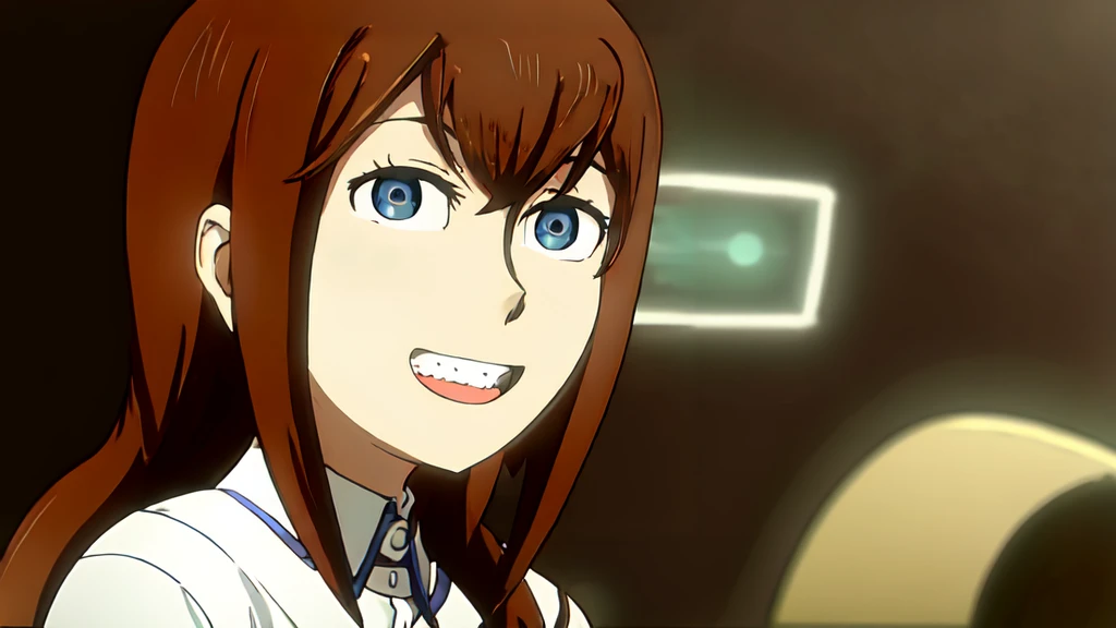 Kurisu Makise, hypnosis, rolling eyes, happy, smile, squirt