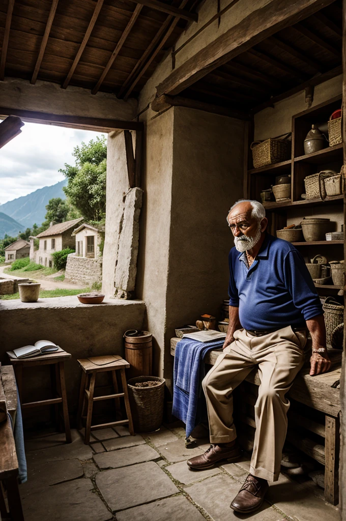 This story is about a small village where an old man lived.