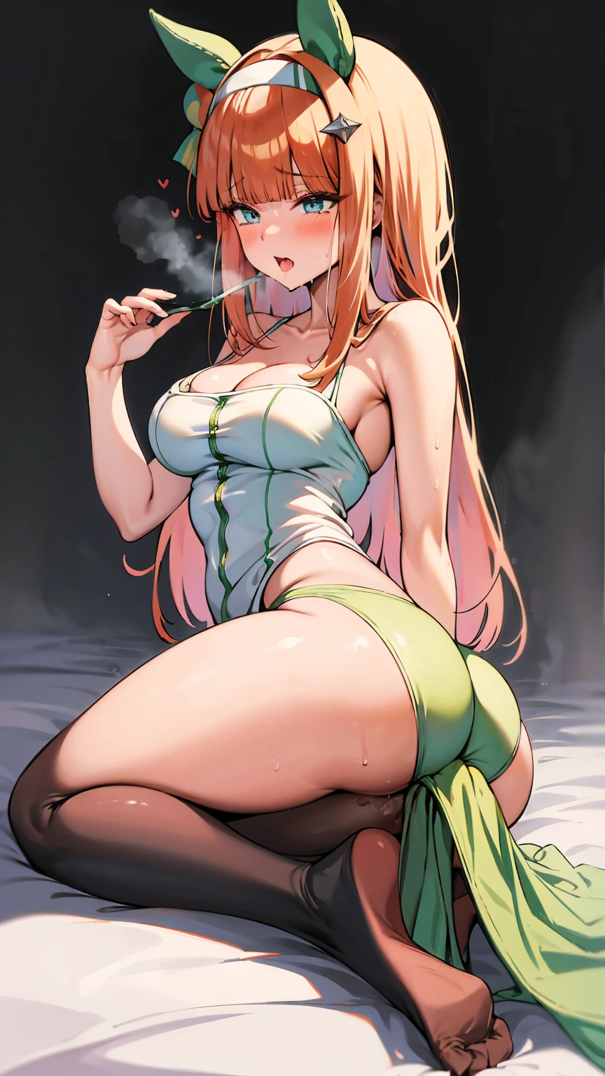 Silence Suzuka、Beautiful woman、In underwear、Very thick thighs、Acme Face、Best image quality、High resolution、masterpiece、super high quality、Thick pubic hair、Screaming orgasm face、Light green panties、Very big ass、Very large breasts  、Blushing、4K quality、Blushing、Cry of ecstasy、Wearing black knee socks、Sweaty all over、Heavy breathing、Cowboy Shot、Shaking breasts、上下にShaking breasts、Penis sheath、Cowboy Shot、Have sex with a man、Multiple menに囲まれている、Multiple men、{Highest quality}, {so beautiful}, {Super detailed}, {Best illustrations}, Browsing Caution, girl, Blowjob, penis