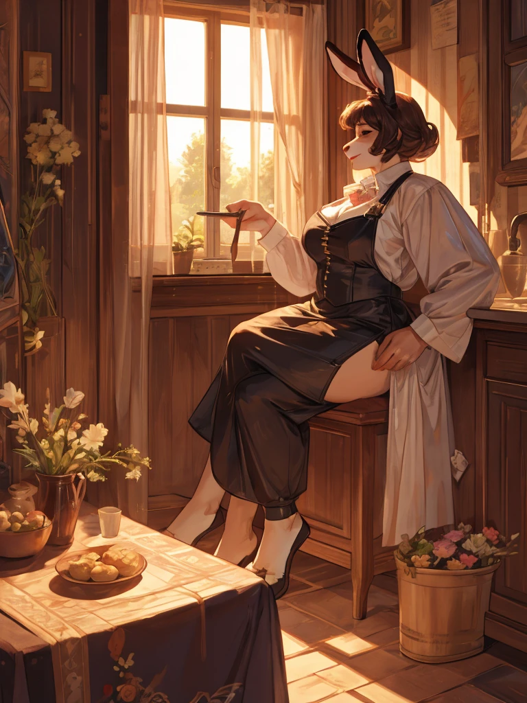 libido , loose body aunt , Clothing erotica , bunny , Seduce , (Show secretly:1.3) , Pleasure , Unable to use her ripe body , Seduce the man outside your window