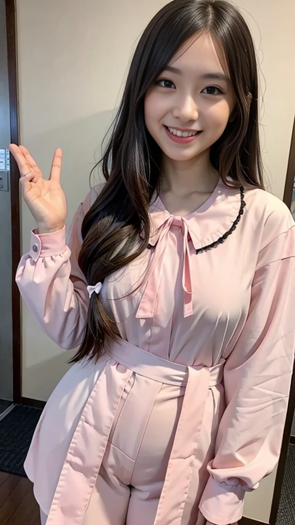 Raw photo、Ultra-realistic、Ultra detailed face、Detail lips、Detailed eyes、High school girl smiling showing her teeth、Long Hair:1.1、chest、Visible curves、Laughing with your mouth open 、Tokyo city角、 Whole body、( Slender body)、(Long Hair)、Big Breasts、Idol、(pastel colour)、18-year-old、Small face、Braid、 Tokyo city、Long beautiful legs 1.2、Curved waist、flower、uniform、blouse
