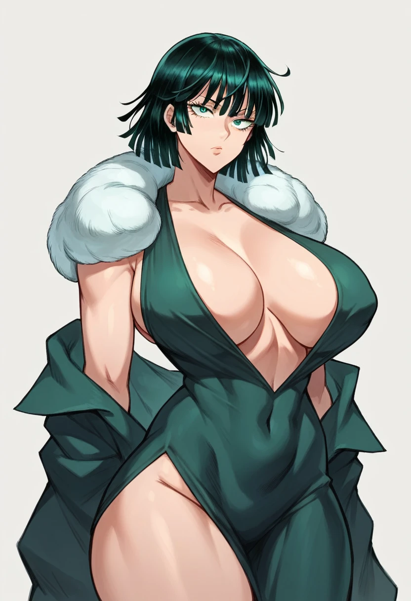 1woman, fubuki(one punch man), big boobies, huge boobies, fully body, breasts out, (perfects eyes),(chest showing), open-chest clothing,(big breasts), (mega breasts), (big boobies), (Mega Boobies,),(nsfw)