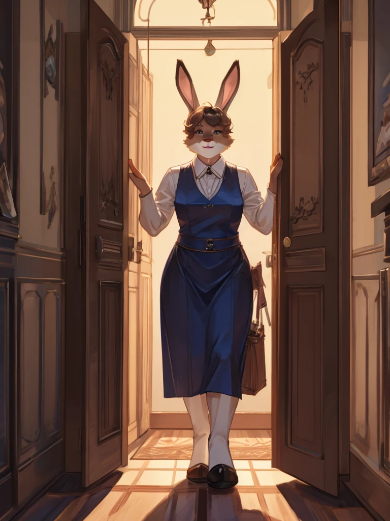 libido , loose body aunt , Clothing erotica , bunny , Seduce , (Show secretly:1.3) , Pleasure , Unable to use her ripe body , Looking through the slightly open door