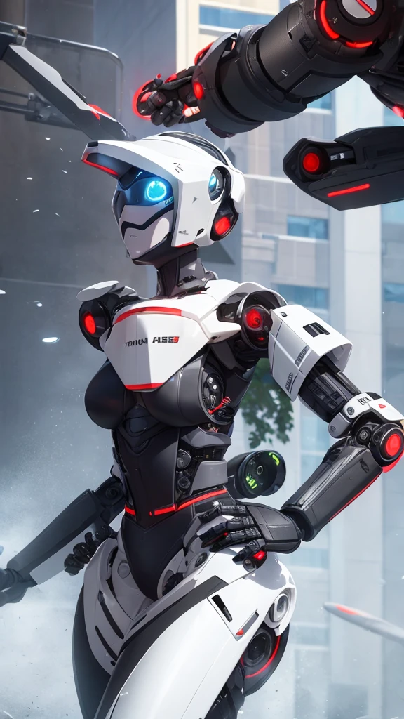Make me a fierce war between robots and humans