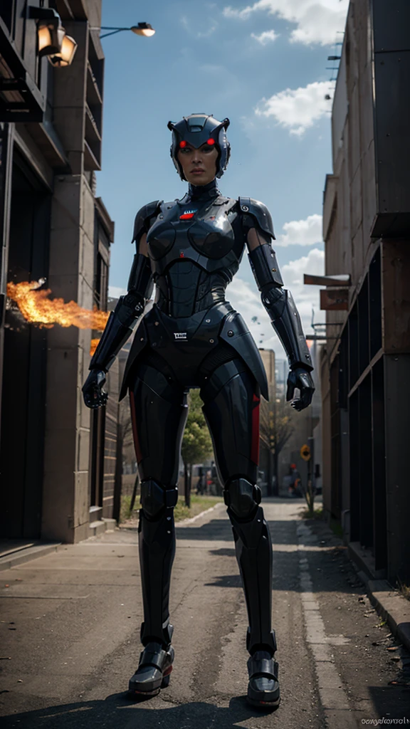 Make me a fierce war between robots and humans