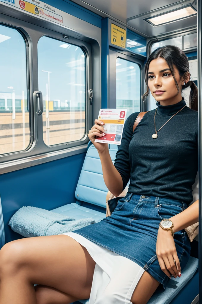 A vibe ac class train journey.holding ticket