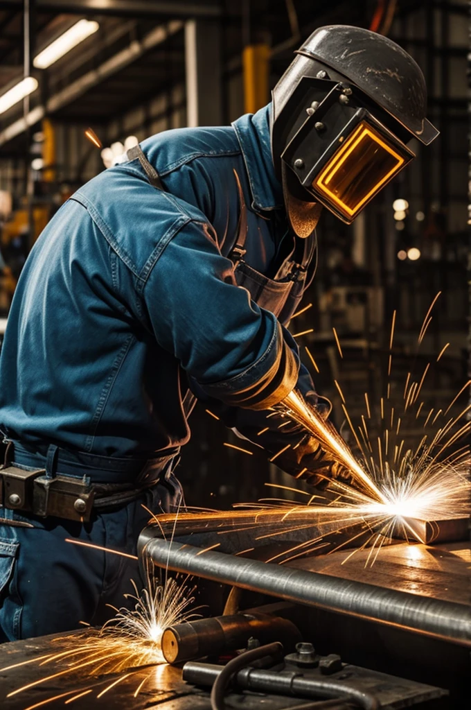 A welder weld a name brito