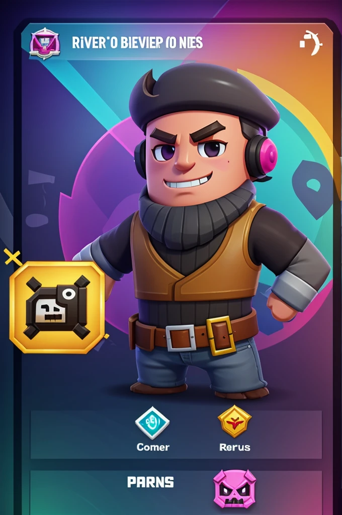 Skin de gray dans brawl stars en moitie ciber moitie normale