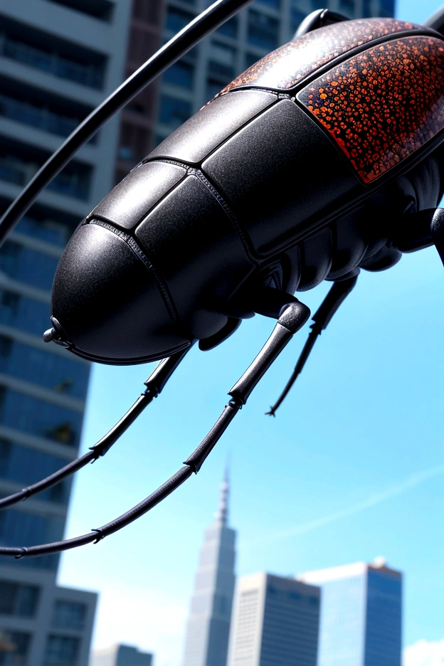 A giant insect、Walking slowly through the city。
Insects、Higher than the surrounding buildings、Its gigantic body seems to cover the city.。
The insect's legs、Stomp the ground、The vibrations are causing the car to shake。
In the surrounding area、逃げ惑うpeople々or a car is in the picture。
On the back of the insect、people々There is a、Screaming in fear。
In the sky、Helicopters flying、Photographing insects。
Insects Types of insects、Locust、Praying Mantis、Spiders etc.、Feel free to set it up。
The insect's body、black、brown、green, etc.、Feel free to set it up。
Insect eyes、It is glowing red.、has an intimidating look。
From the insect's mouth、The fangs are out.、Intimidating。
The insect's legs、Covered in sharp claws、Damaging the ground。
街
The city、In a modern city、A row of skyscrapers。
The city、Night in the City、The neon lights are shining。
The city has、車やpeopleがたくさんおり、Vibrant。