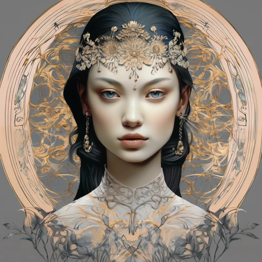 Installation Art,themes such as the power of the subconscious mind,dreams,death,eroticism,Freudian symbolism,and the intersection between human and animal are often explored in surrealist photo,portrait,1girl,niji girl,(best quality),(extremely delicate and beautiful:1.1),Amazing,finely detail,masterpiece,ultra-detailed,highres,best illustration,intricate,(extremely intricate:1.2),(exquisitely detailed skin),sharp focus,8k UHD,DSLR,high quality,( film grain:1.4),<lora:xl_faguang_0918_v2:0.8>,