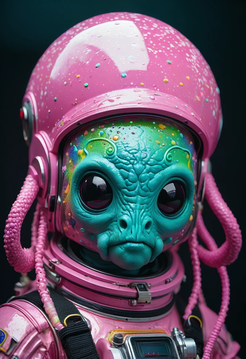 8K, ARTISTIC photogrAphy, best quAlity, mAsterpiece: 1.2), A (potrAit:1.2) Don Bluth Style  ASTRONAUT Cthulhu pink Toon Doll, full body RAW candid cinema, cyan hair, 16mm, color graded portra 400 film, remarkable color, ultra realistic, sad admosphere, dark lighting, oppressive atmosphere, depressive colors, kodak portra 400, photograph,r, Natural Light,  Pinhead lighgts, blur reflection, Brush Strokes, Smooth, abstract, Splatter, Oil On Canvas, rainbow colors, fractal isometrics details bioluminescens : a stunning realistic photograph of wet bone structure, 3d render, octane render, intricately detailed, titanium decorative headdress, cinematic, trending on artstation | Isometric | Centered