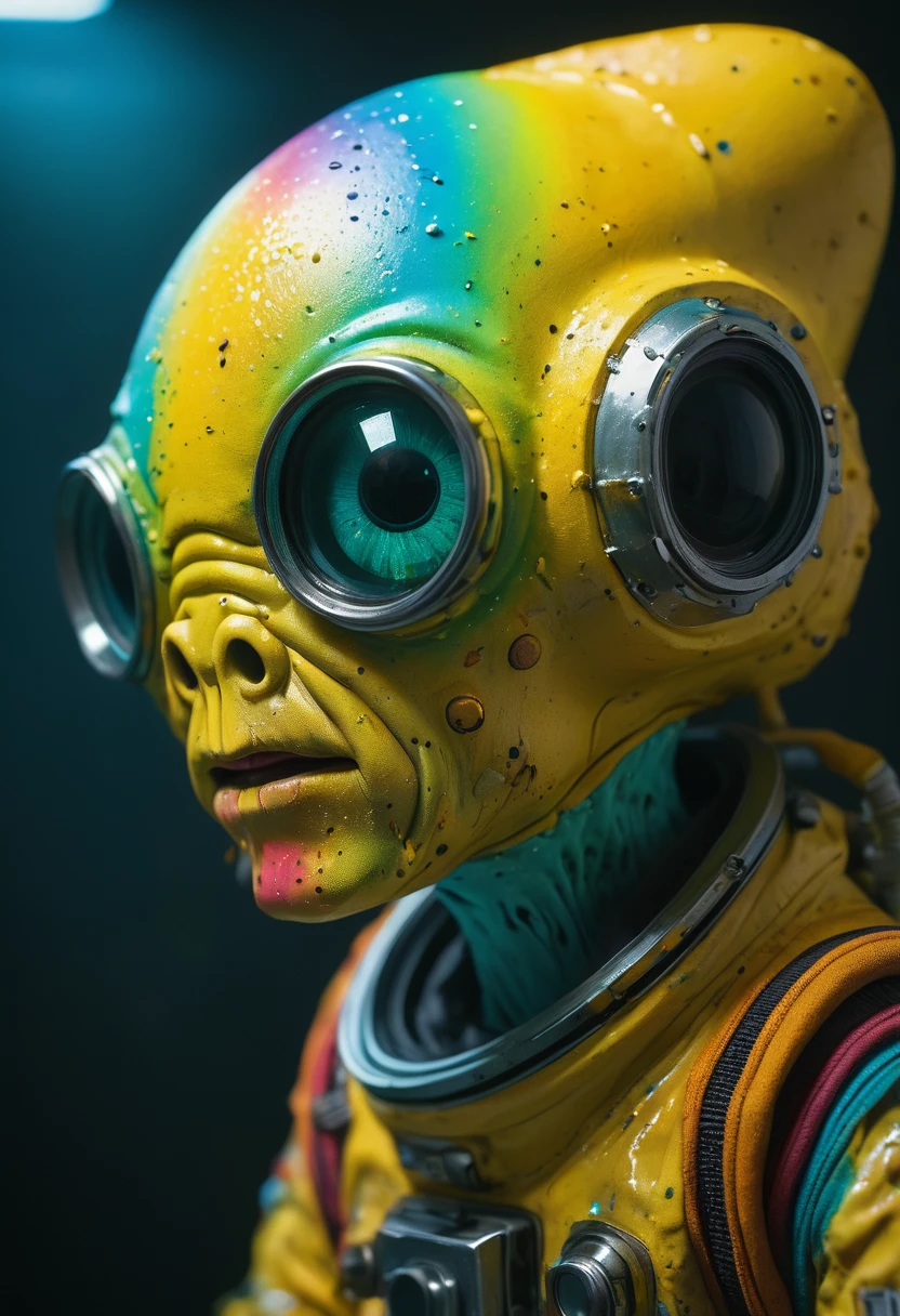 8K, ARTISTIC photogrAphy, best quAlity, mAsterpiece: 1.2), A (potrAit:1.2) Don Bluth Style ASTRONAUT Cthulhu yellow Toon Doll, full body RAW candid cinema, cyan hair, 16mm, color graded portra 400 film, remarkable color, ultra realistic, sad admosphere, dark lighting, oppressive atmosphere, depressive colors, kodak portra 400, photograph,r, Natural Light, Pinhead lighgts, blur reflection, Brush Strokes, Smooth, abstract, Splatter, Oil On Canvas, rainbow colors, fractal isometrics details bioluminescens : a stunning realistic photograph of wet bone structure, 3d render, octane render, intricately detailed, titanium decorative headdress, cinematic, trending on artstation | Isometric | Centered