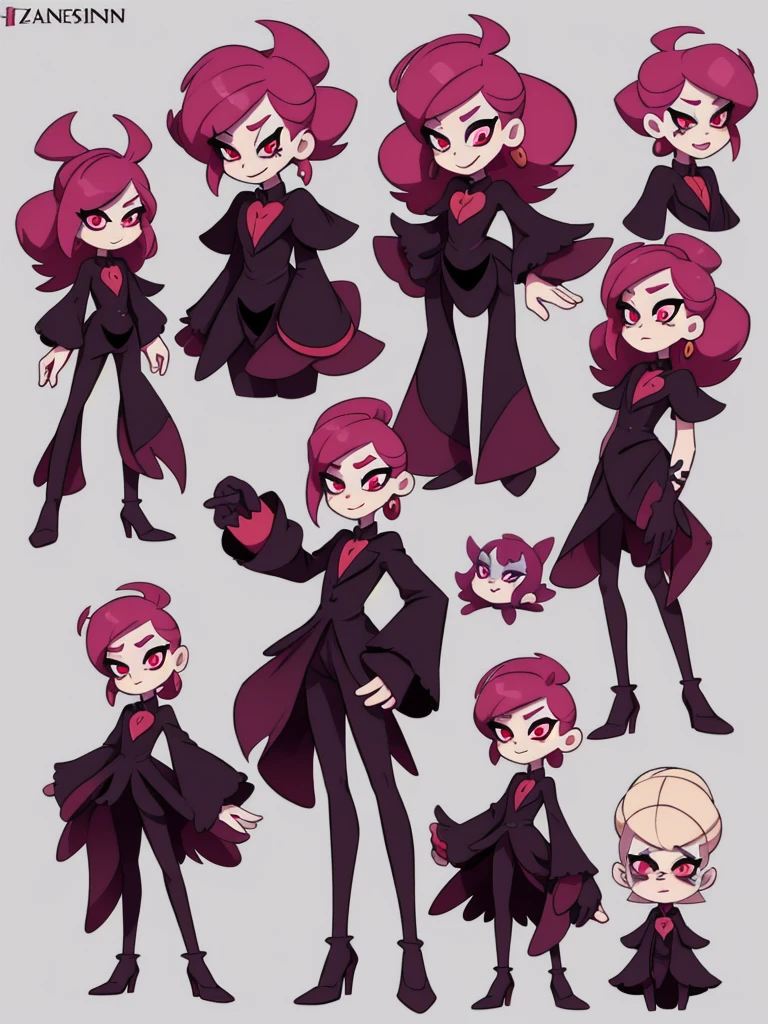 1male, character design sheet, vivziepop style, hazbin hotel