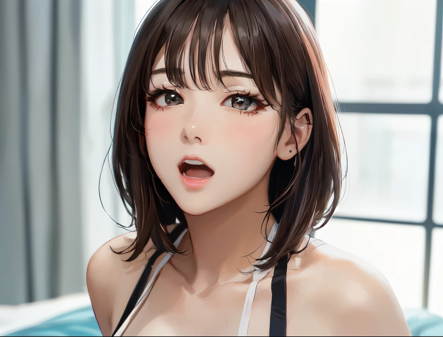 there is a woman with a surprised look on her face, Portraits of Korean female idols, Young and adorable Korean face, Gorgeous Young Korean Woman, Beautiful young Korean woman, Beautiful Korean Women, One adorable Korean face, Korean Girls, Cute Korean Actresses, Larisa Manovar, Young and pretty Asian face, K-POPアイドルのポートレート, 8k art germany bokeh