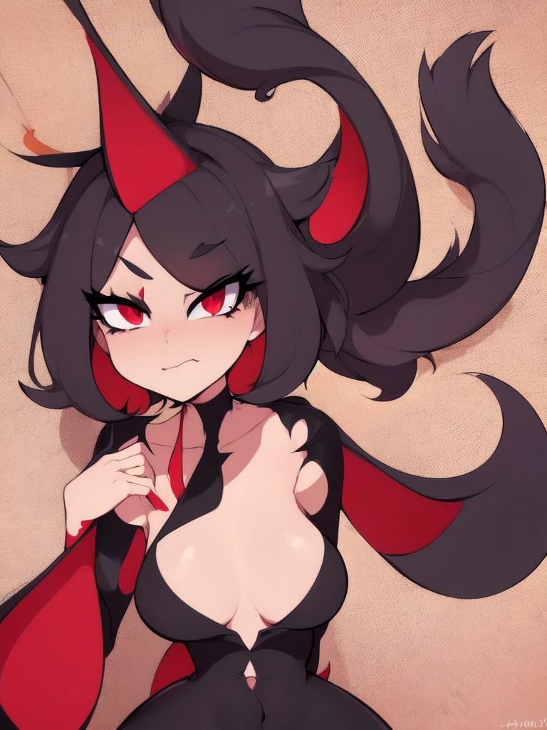 kitsune as a succubus,1tail,huge breasts, smiling, drunk, aroused, lustful, succubus tattoos, glowing eyes,(best quality:1.2),ultra-detailed,realistic,photorealistic,portraits,vivid colors,warm tone,soft lighting,