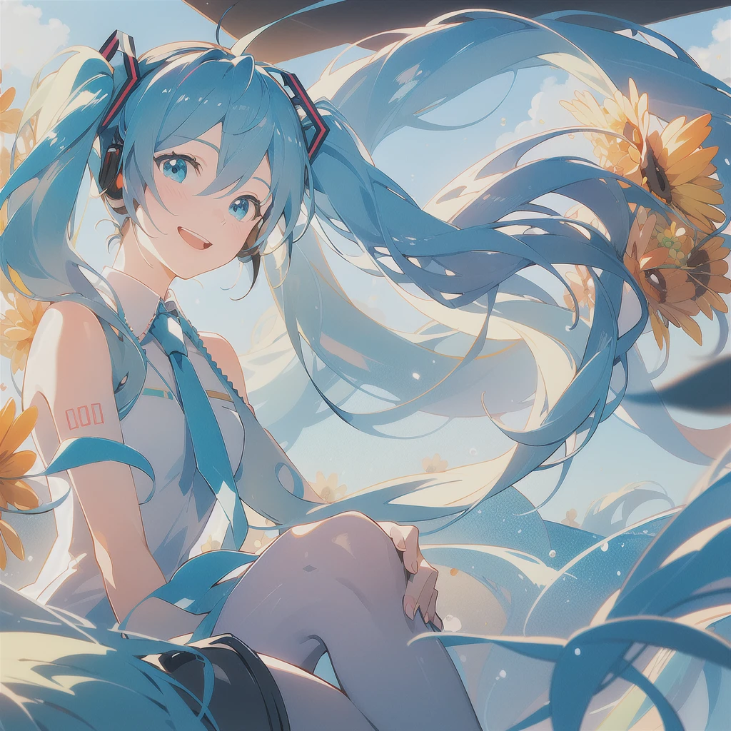 (masterpiece:1.2),best quality,PIXIV,Colorful portraits,multicolored,wave,hatsune miku,