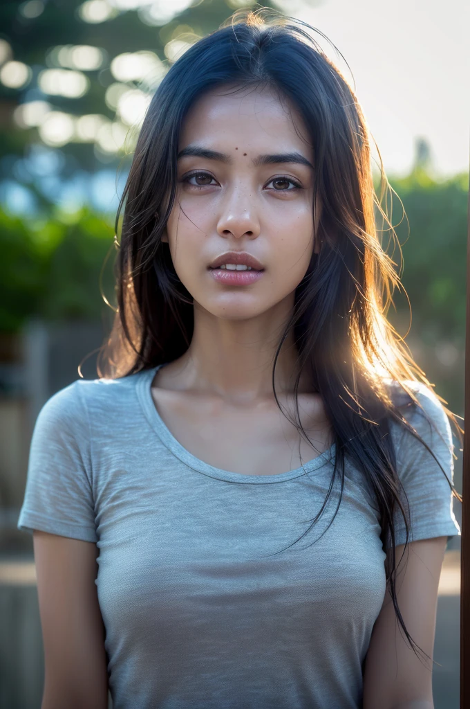 photo realistic:1.4), (hyper realistic:1.4), (realistic:1.3), (smoother lighting:1.05), (increase cinematic lighting quality:0.9), 32K, 1girl,20yo girl, realistic lighting, backlighting, light on face, ray trace, (brightening light:1.2), (Increase quality:1.4), (best quality real texture skin:1.4), finely detailed eyes, finely detailed face, finely quality eyes, (tired and sleepy and satisfied:0.0), face closeup, t-shirts, (Increase body line mood:1.1), (Increase skin texture beauty:1.1), close up shot