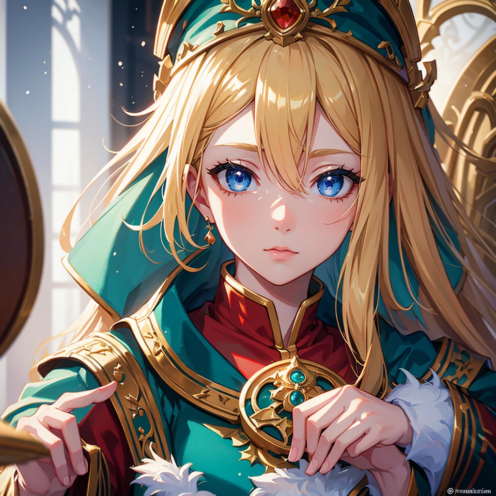((Highest quality)), ((masterpiece)), (detailed), (Perfect Face)、The woman is a High Elf in Deidrid, wearing a revealing long black slit dress with luxurious gold embroidery and trim, adorned with accessories.、The woman is an offering to the Dark God, being sacrificed on the altar of darkness.、He is not wearing armor.、Captive