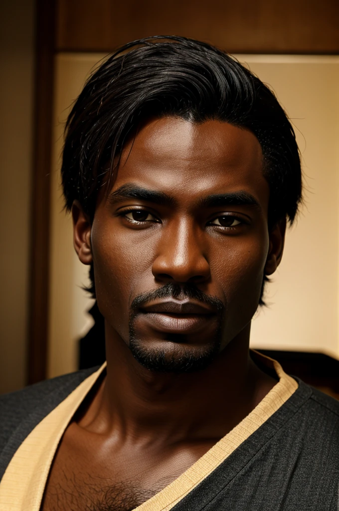 A necked African man