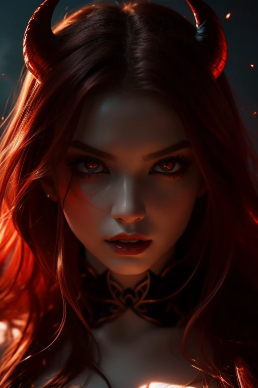 demon girl , masterpiece, ,(One:1.1), perfect face, (bright lighting:1.2),beautiful detailed eyes, very detailed face, perfect lighting,masterpiece, Best quality, 1 girl, reddish skin, long hair, 20 years , fiery eyes, fangs, A glass of blood in his hand, Complex hairstyle,, open mouth, sharp teeth, demon-суккуб fangs, full length , seductive pose,celestial goddess, goddess of galaxies, Cosmic Goddess, He has a gentle and beautiful face, Demon Angel,1 girl-эльф, 1 boy, continue, woman, I&#39;m looking at the viewer, face focus,(8 k, Best quality: 1.2), (tmasterpiece: 1.37), (Photo, Photorealestic:1.37), (Ultra high resolution,insanely detailedRealistic eyes, beautiful detailed eyes, (realistic skin,(masterpiece, Best quality),harlequin,hair between eyes,black hair,White hair,short hair,coat,fur trim,fur-trimmed coat,(X-shaped eyes, Eyes in the shape of symbols, squint your eyes),