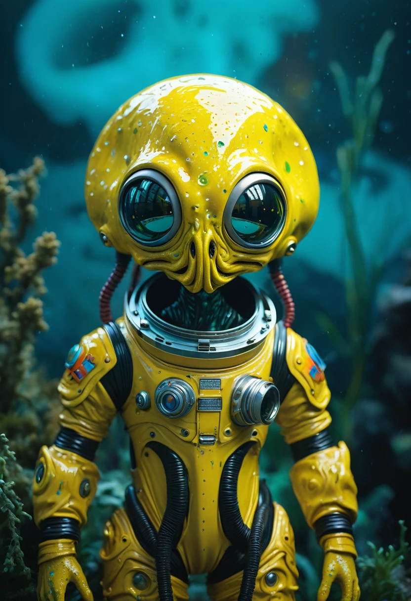 8K, ARTISTIC photogrAphy, best quAlity, mAsterpiece: 1.2), A (potrAit:1.2) Don Bluth Style  ASTRONAUT Cthulhu yellow Toon Doll, full body RAW candid cinema, cyan hair, 16mm, color graded portra 400 film, remarkable color, ultra realistic, sad admosphere, dark lighting, oppressive atmosphere, depressive colors, kodak portra 400, photograph,r, Natural Light,  Pinhead lighgts, blur reflection, Brush Strokes, Smooth, abstract, Splatter, Oil On Canvas, rainbow colors, fractal isometrics details bioluminescens : a stunning realistic photograph of wet bone structure, 3d render, octane render, intricately detailed, titanium decorative headdress, cinematic, trending on artstation | Isometric | Centered