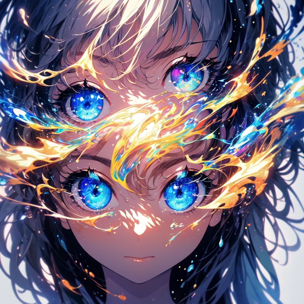 (masterpiece:1.2, best quality),(colored background) (finely detailed beautiful eyes: 1.2), (extremely detailed CG unity 8k wallpaper, masterpiece, best quality, ultra-detailed, best shadow), (detailed background), (beautiful detailed face, beautiful detailed eyes), High contrast, (best illumination, an extremely delicate and beautiful),1girl,((colourful paint splashes on transparent background, dulux,)), dynamic angle,beautiful detailed glow,full body, cowboy shot, white hair, blue eyes,intimidating look,