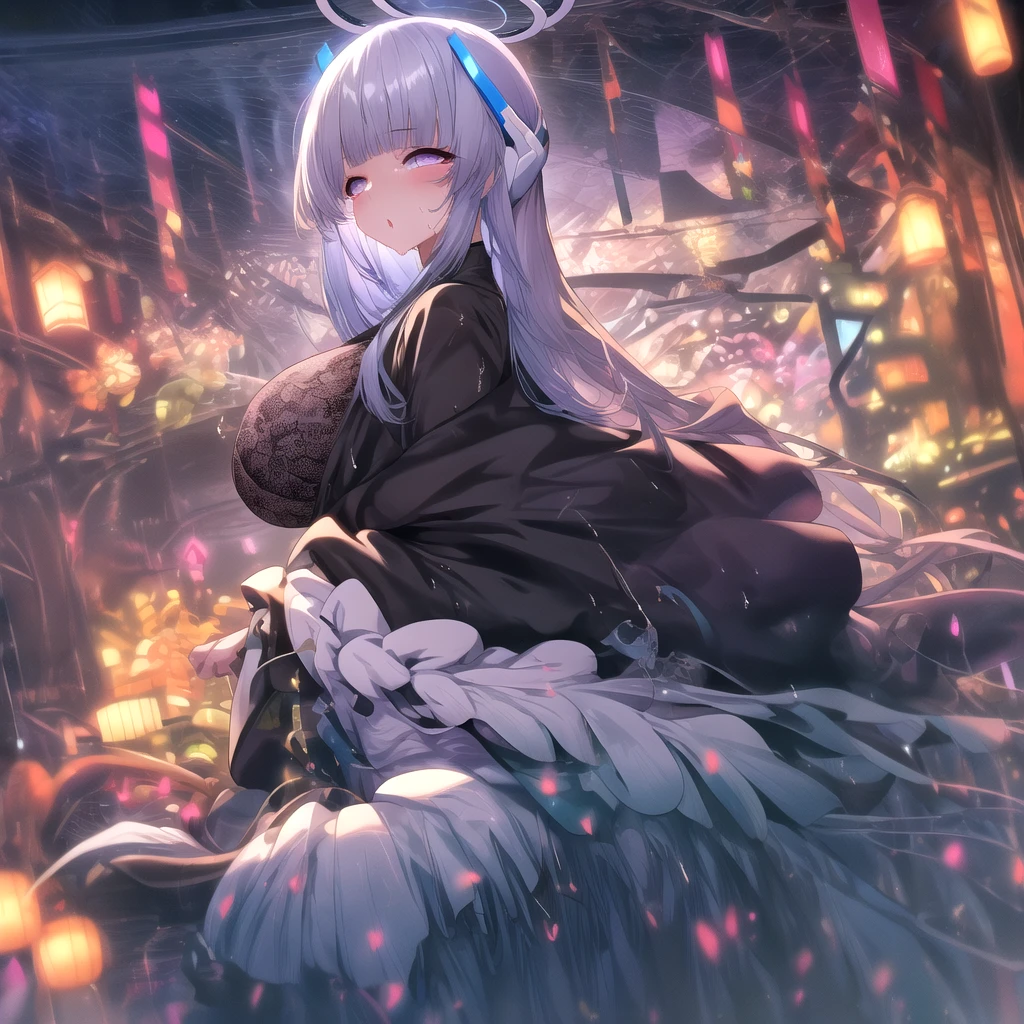 (masterpiece:1.3), (Absurd:1.3), (Highest quality:1.3), (Super detailed:1.3),(Best Shadow:0.7)(Processing wool), Perfect Anatomy, One Girl, alone, just, just-衣装, Hello, Grey Hair, Purple eyes, Blunt bangs, , , , (masterpiece),(Highest quality),(Very detailed),(Best illustrations),(Best Shadow),(Absurd),(Detailed Background),(so beautiful), ,(Very detailed),(Best illustrations),(Best Shadow),(Absurd),(Detailed Background),(so beautiful)noa-outfit, One Girl, alone, Big Breasts, Long Hair, , , , , empty eyes, blank eyes, , , , Heart-shaped, , shiny skin, Wet, , , Roll your eyes, , The pupils constrict, wonderland, , , , , Open your mouth carelessly, , , , , , saliva trail , , Perfect figure, , night , , Pink Neon Lights, , , Beautiful nipples, , Mysterious glow, orgasm, ahegao, rolling eyes, cross-eyed, , , , , Backlight, , , , Arched back, , , , sleep, Dead, Expressionless, Halo, show off nipple