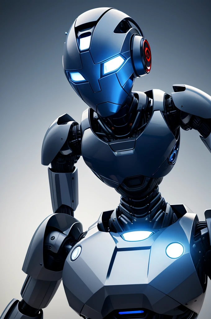 Best Quality, High Detail, 8K, Human, Robot Girl, Android Face(Metal), Steel & Titanium Leather, Gray Leather, Seductive Smile, Robotic Face(With Human Features), Cybernetic Eyes(Hard Eye Circle, Clear Eye Pupil), 1girl, Formal, Perfect Hands(5 Fingers, Clear Fingers), Wig(Normal Hair), Big Breasts, Lipstick, Body(Big Breasts, Lace, Rounded Shoulders, Rounded Arms, Robot Parts, ),