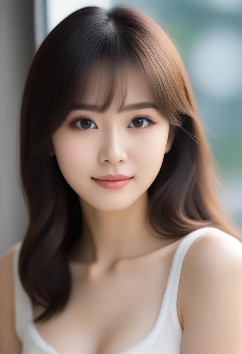 8K, Ultra-high resolution, Highest quality, masterpiece, 三分割法によるphotograph,Surreal, photograph, 1 girl, (16 years old:1.3), pretty girl, Cute face, Beautiful eyes in every detail, 細かくdetailedに,masterpiece,, One Girl:1.2, Japan Female Announcer,whole body、Black Hair、well-groomed eyebrows、Cute Lip Makeup, 黒絹のbeauty、I focus、Hot Model、slim、erotic、Sexual vision、Hide your chest、Beautiful eyes in every detail、Glossy Lips、Small breasts、((Bright light、Dynamic Lighting、Genuine、超Genuine、 realism、Genuineなディテール、Cool Beauty、Cool pose,Cute gestures、so beautiful,A carefree smile,Healing the heart,blunt bangs,Looking at the audience、beauty,Long neck、Laugh a little、Please close your mouth and laugh、(((Ideal body type))),A-cup small breasts :2,、Portraiture:2、Perfect Anatomy、鮮明なdetailed、detailed、Surreal、Light and shadow,Strong light