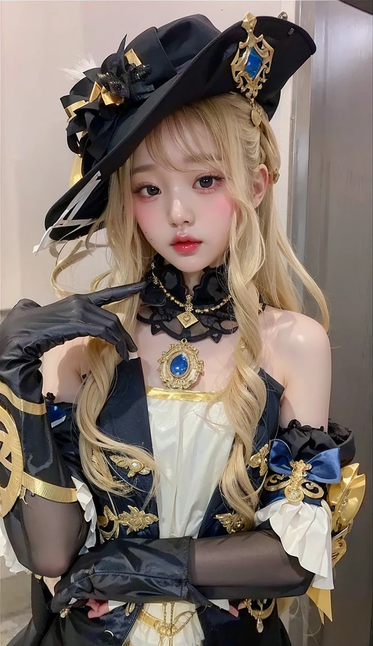 Wonyoung from IVE face, foto realista, ultra HD, 8k, big juicy lips